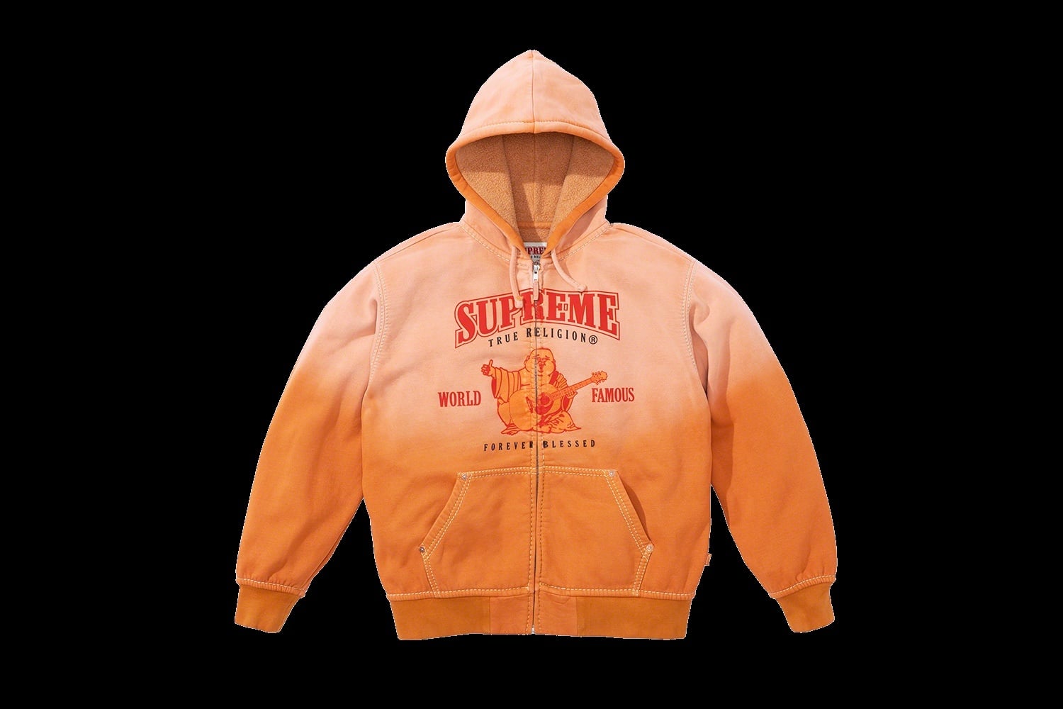 Supreme®/True Religion® Zip Up Hooded Sweatshirt view 3